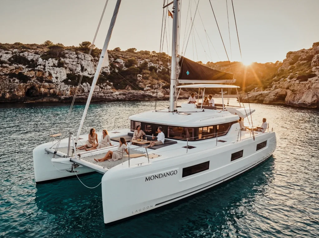Lagoon 46 Mondango catamaran for relaxed sailing charters in Mallorca