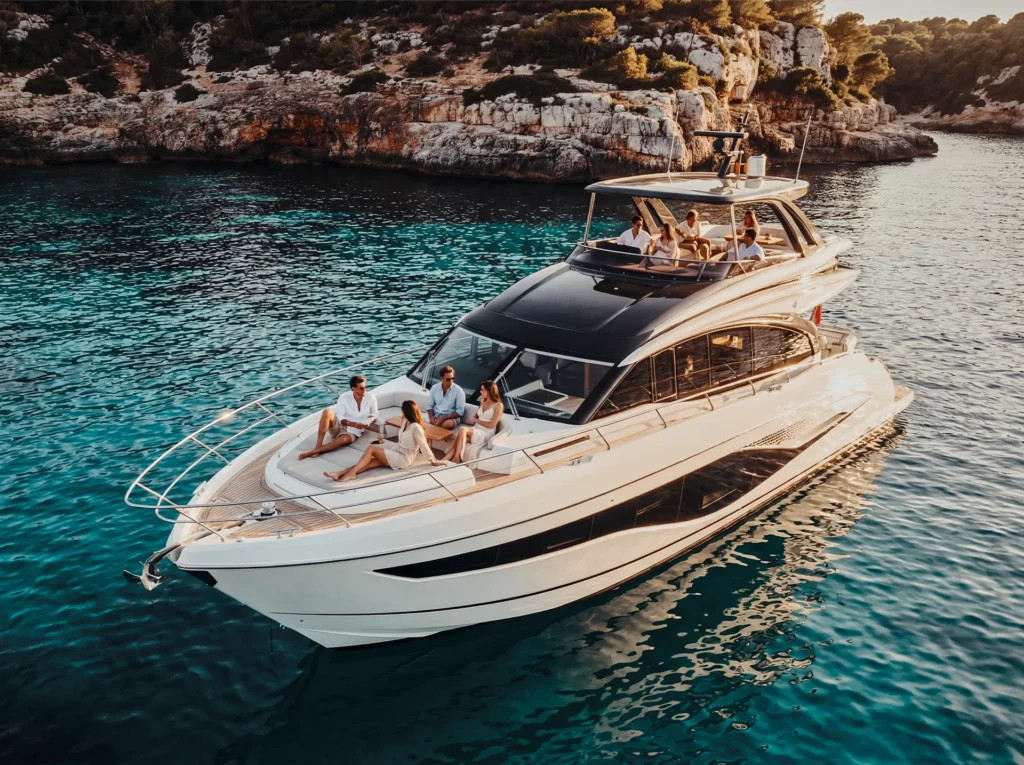 Princess S66 The Negotiator luxury yacht for day charter in Mallorca