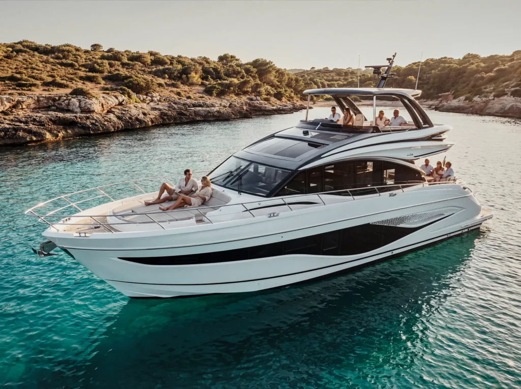 Princess S72 The Negotiator II yacht for luxury charters in Mallorca