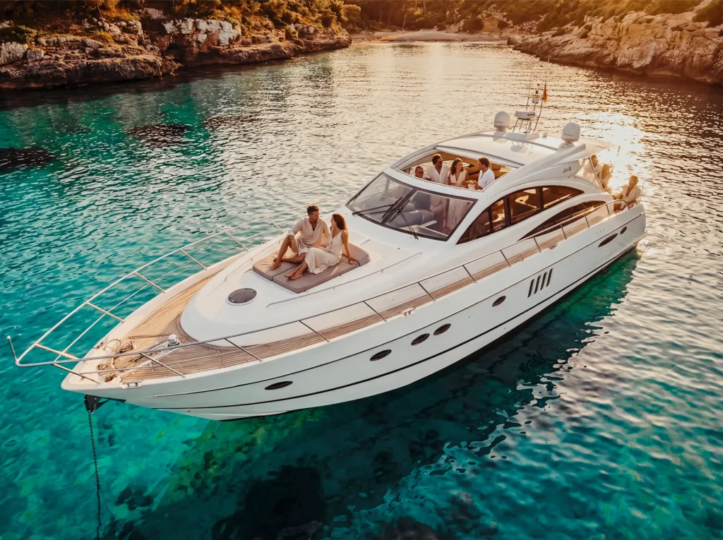 Princess V65 Florida yacht for premium day charters in Mallorca