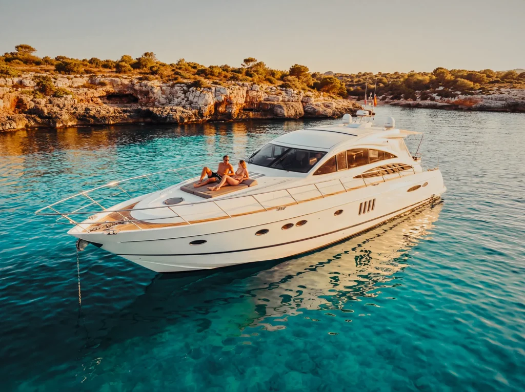 Princess V70 Cashflow yacht for premium day charters in Mallorca