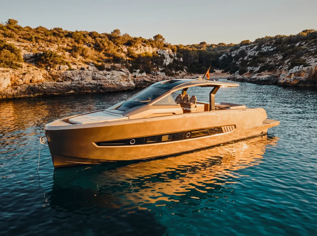 Tesoro T50 Goldfinger yacht for premium day charters in Mallorca